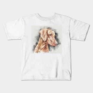 Vizsla head watercolor, Dog head watercolor Kids T-Shirt